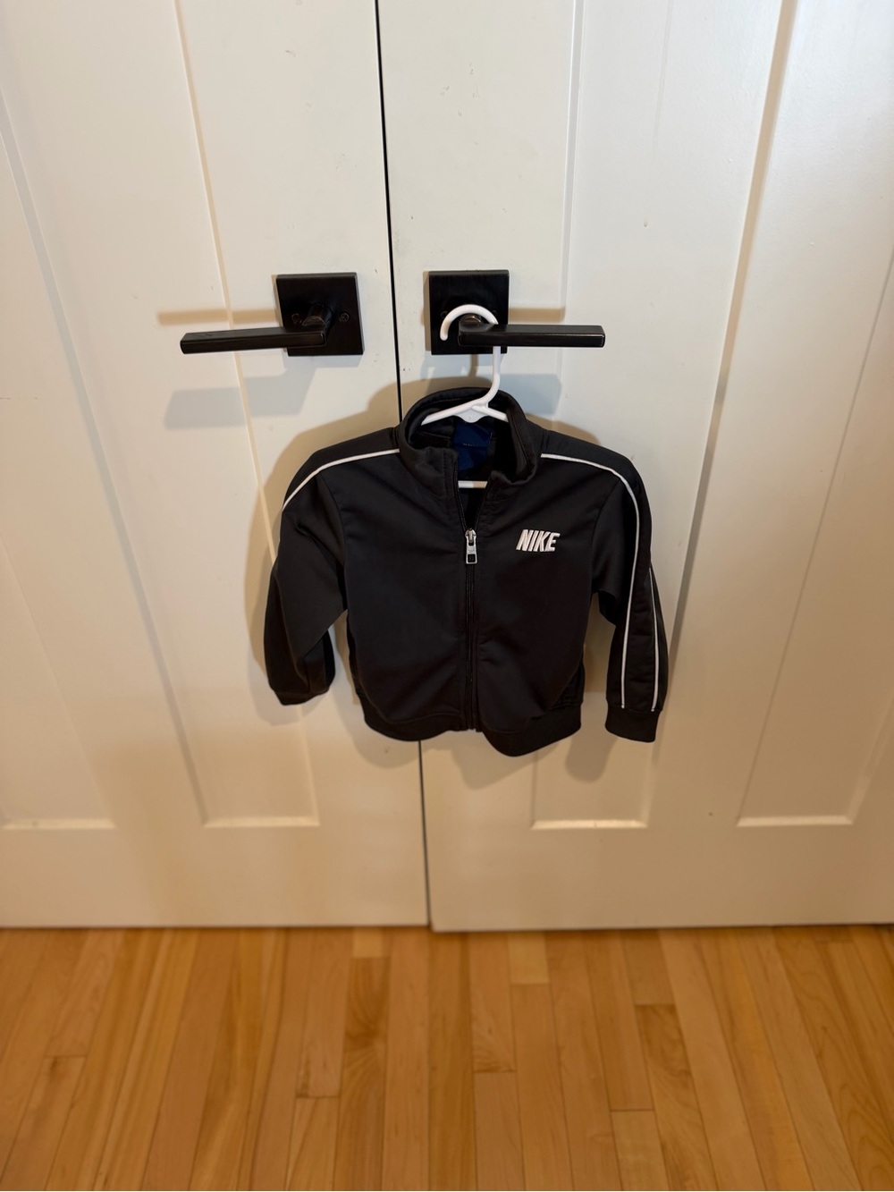 Nike Toddler Black Jacket with White Logo Size 24 mo